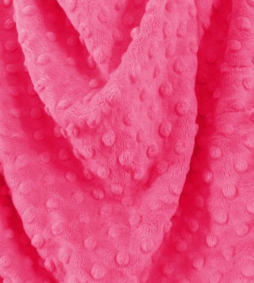 Polka Dot Snuggle Minky Soft Fabric Decorative Crafts Dress Fabric Sold By Yard.  60” Wide | Ultra Soft Fabric. Choose Color Below