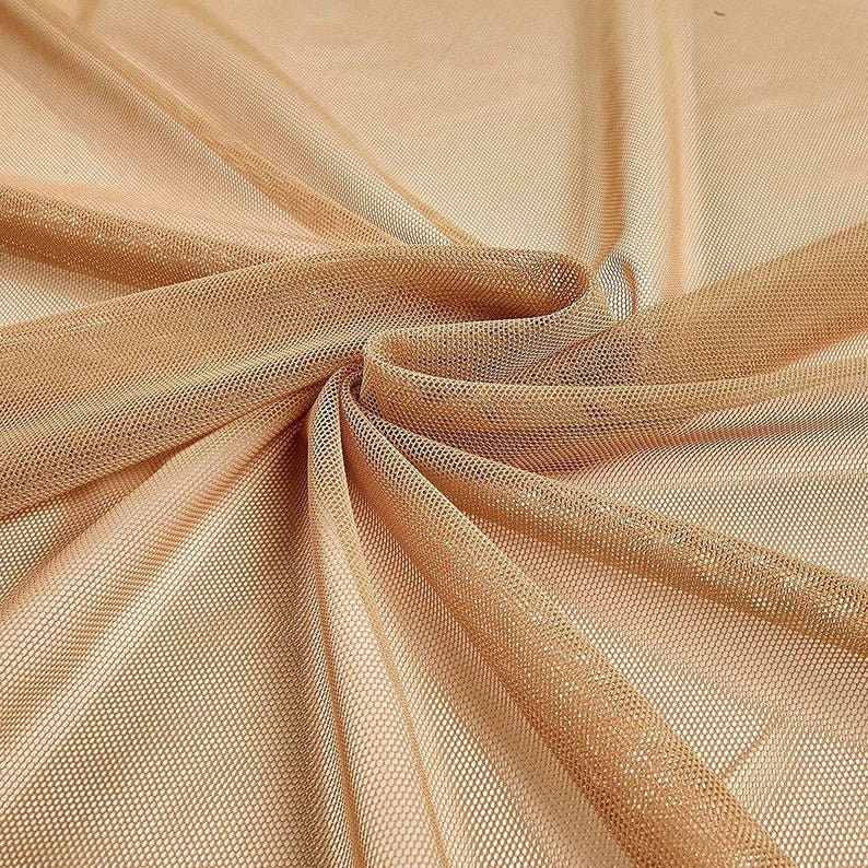 Power Mesh Fabric  - Nylon Lycra Spandex 4 Way Stretch Fabric 58"/60" By Yard. Choose Color Below
