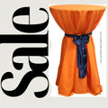 ORANGE -12 PACK Polyester Poplin Washable Round Tablecloth, Stain Wrinkle Resistant Table Cover 120", Fabric Table Cloth Dinning, Kitchen