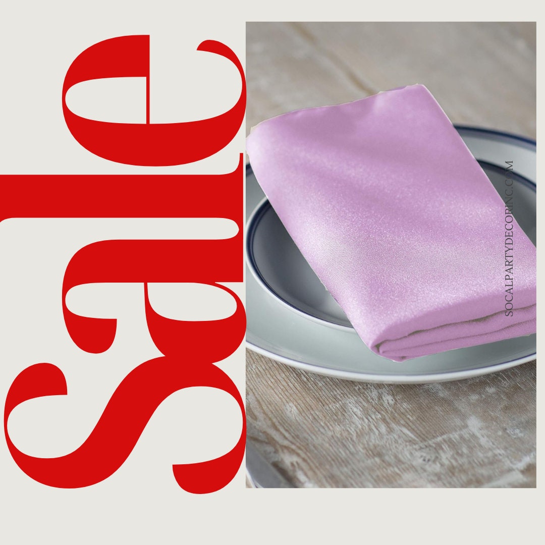 LILAC - Poly Poplin Napkin - 18" X 18" - Cloth Napkins, Washable Reusable Napkins Wrinkle Resistance Napkins for Dinner, Wedding,Parties