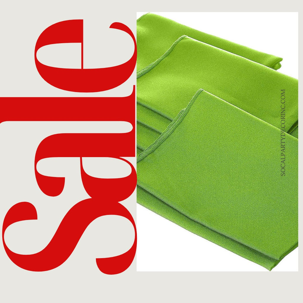 LIME - Poly Poplin Napkin - 18" X 18" - Cloth Napkins, Washable Reusable Napkins Wrinkle Resistance Napkins for Dinner, Wedding,Parties