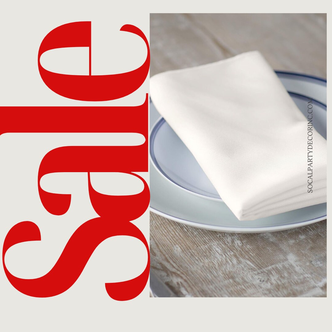 IVORY -Poly Poplin Napkin - 18" X 18" - Cloth Napkins, Washable Reusable Napkins,Wrinkle Resistance Napkins for Dinner, Wedding, Parties