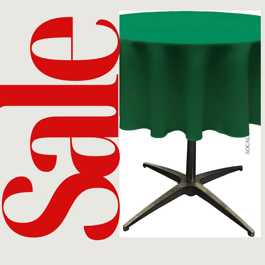 EMERALD - Polyester Poplin Washable Round Tablecloth, Wrinkle Resistant Table Cover Fabric Table Cloth for Dinning, Kitchen, Party, Holiday