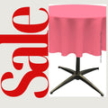 HOT PINK - Polyester Poplin Washable Round Tablecloth, Wrinkle Resistant Table Cover Fabric Table Cloth for Dinning, Kitchen, Party,Holiday