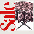 PINK - Taffeta Flocking Damask Table Rounds for Wedding, Bridal Shower/Baby Shower, Dinner, Special Events/Home Decor.