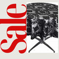 SILVER - Taffeta Flocking Damask Table Rounds for Wedding, Bridal Shower/Baby Shower, Dinner, Special Events/Home Decor.