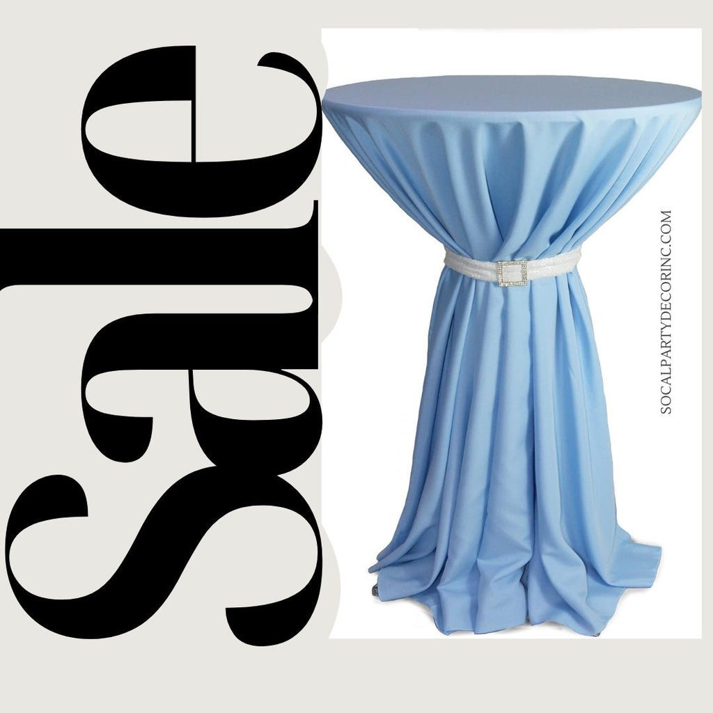 LT BLUE - Polyester Poplin Washable Round Tablecloth, Stain Wrinkle Resistant Table Cover 120", Fabric Table Cloth Dinning, Kitchen, Party