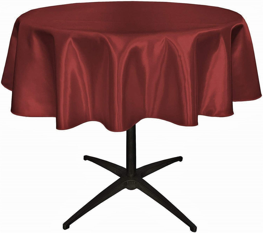 BURGUNDY - Bridal Satin Table Overlay, for Small Coffee Table -  Table Cover Fabric Table Cloth for Dinning, Kitchen, Party,Holiday