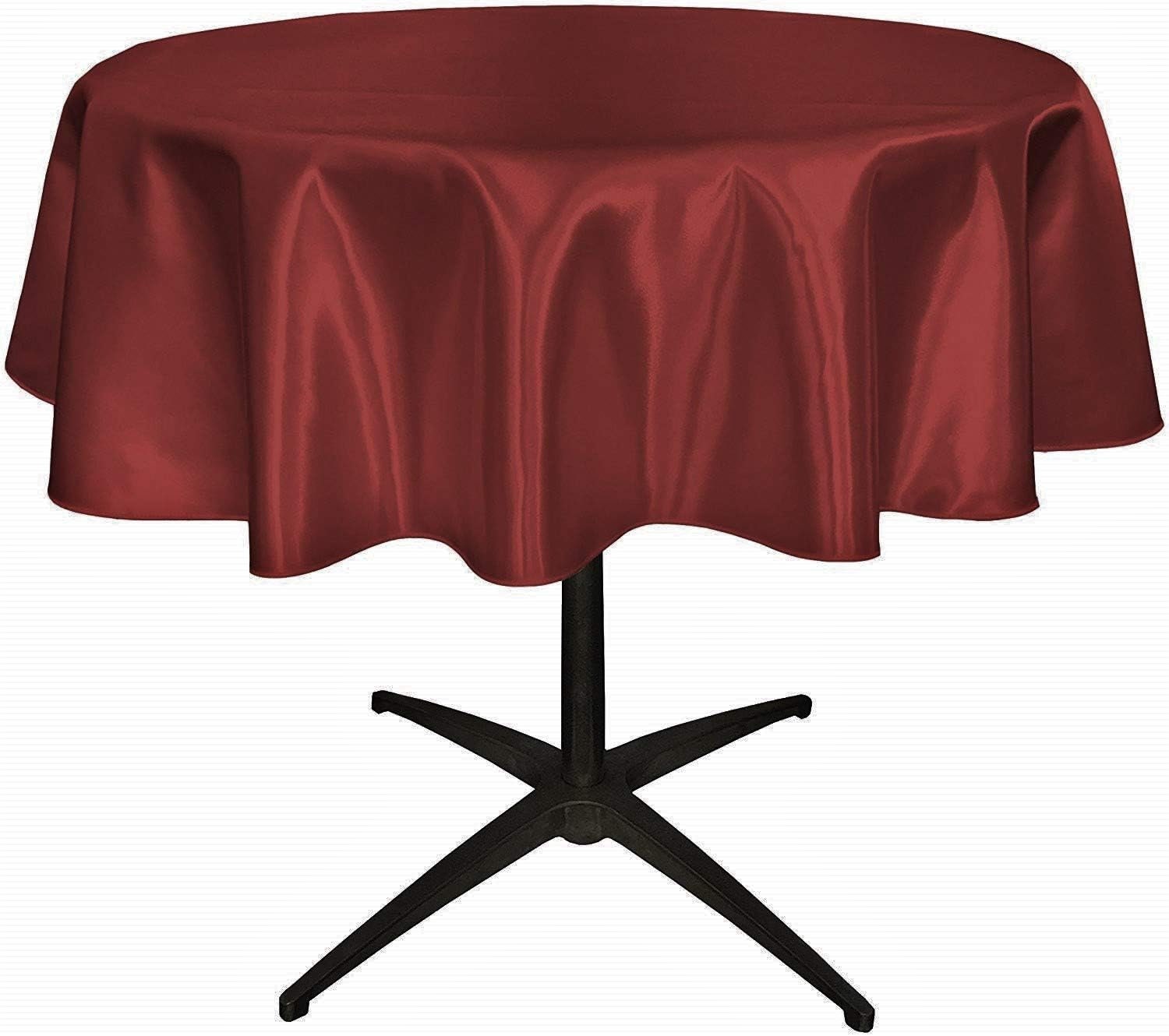 BURGUNDY - Bridal Satin Table Overlay, for Small Coffee Table -  Table Cover Fabric Table Cloth for Dinning, Kitchen, Party,Holiday