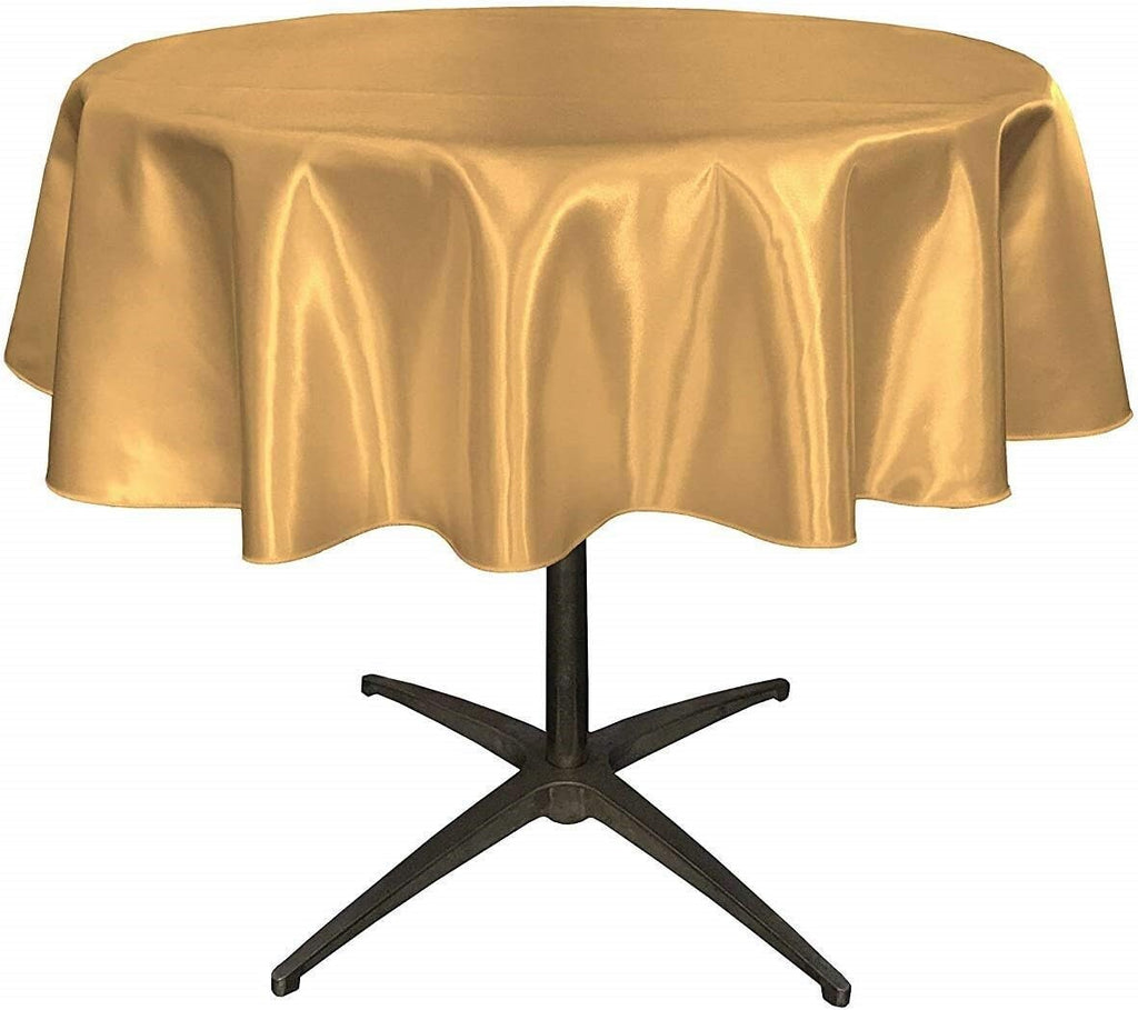 GOLD - Bridal Satin Table Overlay, for Small Coffee Table -  Table Cover Fabric Table Cloth for Dinning, Kitchen, Party,Holiday