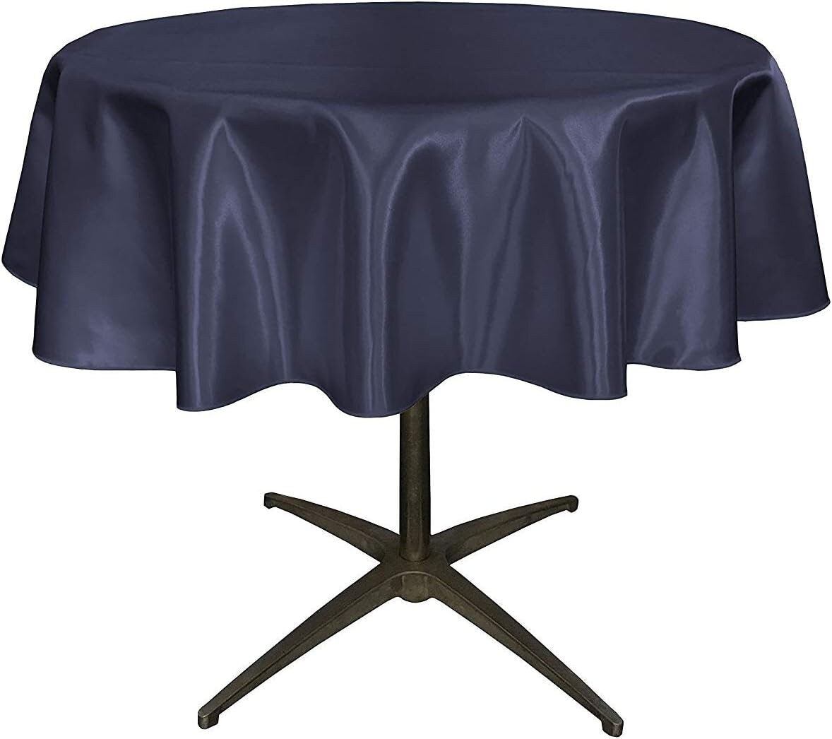 NAVY - Bridal Satin Table Overlay, for Small Coffee Table -  Table Cover Fabric Table Cloth for Dinning, Kitchen, Party,Holiday