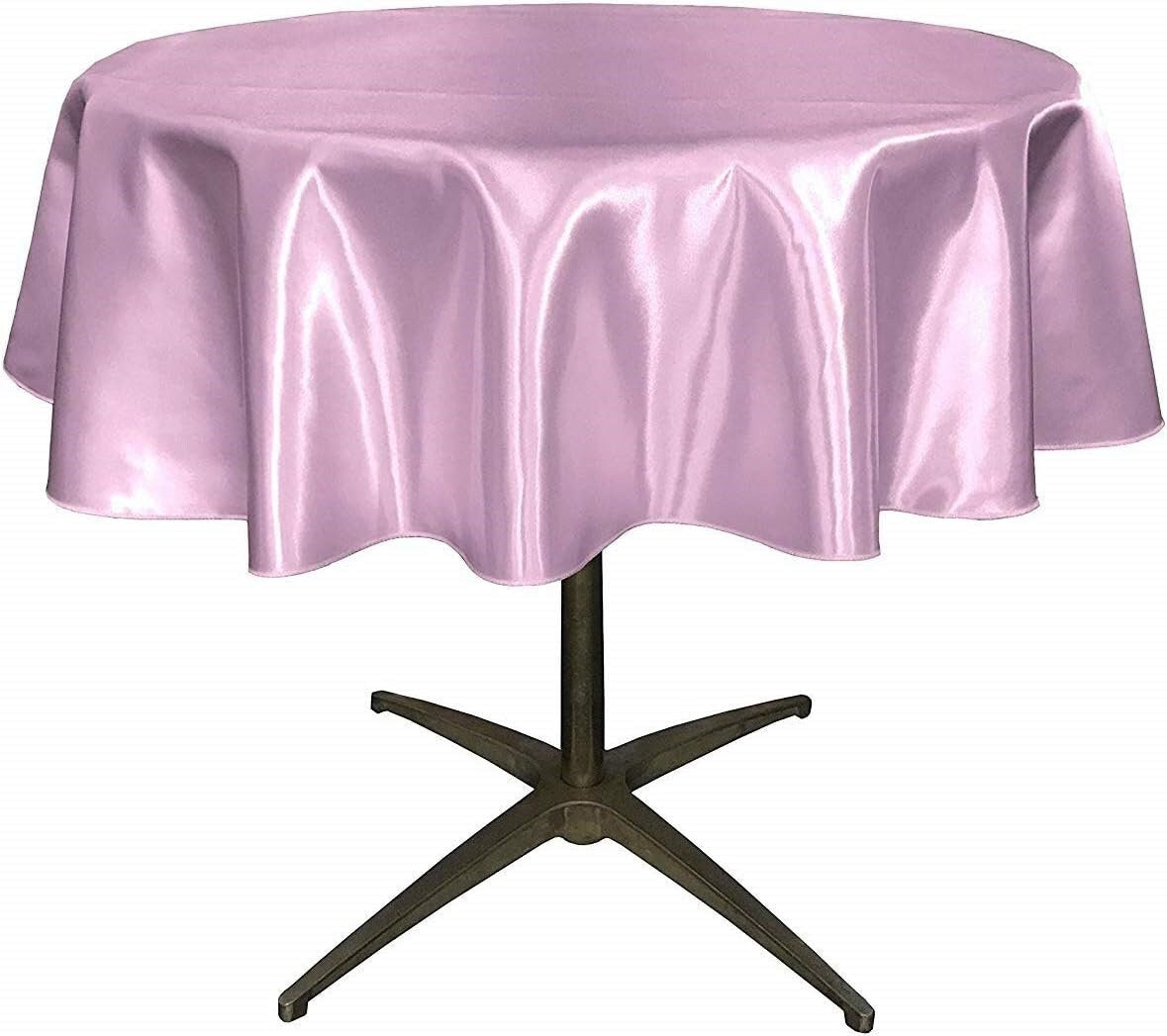 LILAC - Bridal Satin Table Overlay, for Small Coffee Table -  Table Cover Fabric Table Cloth for Dinning, Kitchen, Party,Holiday
