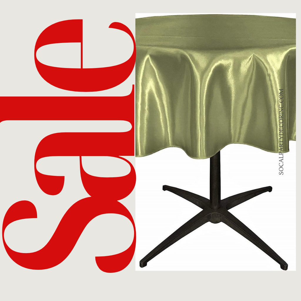 SAGE - Bridal Satin Table Overlay, for Small Coffee Table -  Table Cover Fabric Table Cloth for Dinning, Kitchen, Party,Holiday