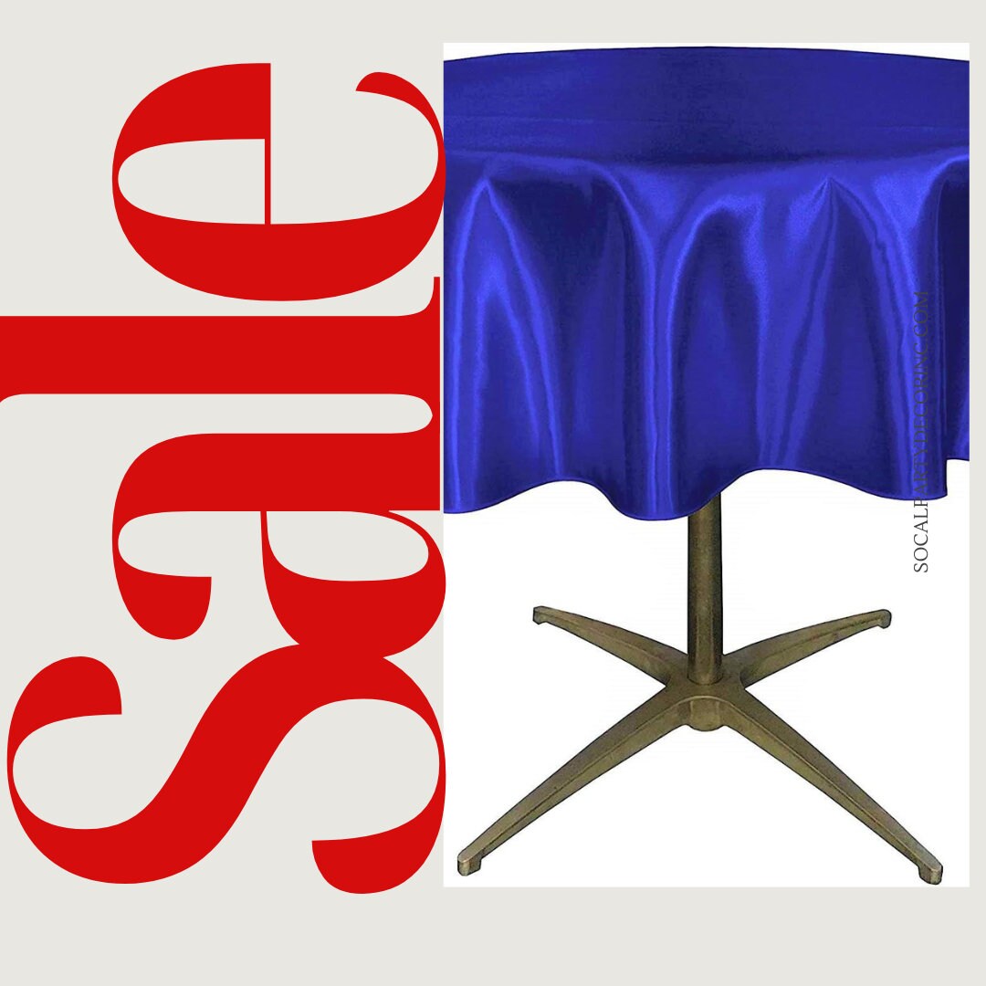 ROYAL - Bridal Satin Table Overlay, for Small Coffee Table -  Table Cover Fabric Table Cloth for Dinning, Kitchen, Party,Holiday