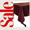 BURGUNDY  Polyester Poplin Washable Rectangular Tablecloth,Stain Wrinkle Resistant Table Cover Fabric Table Cloth for Dinning, Kitchen,Party