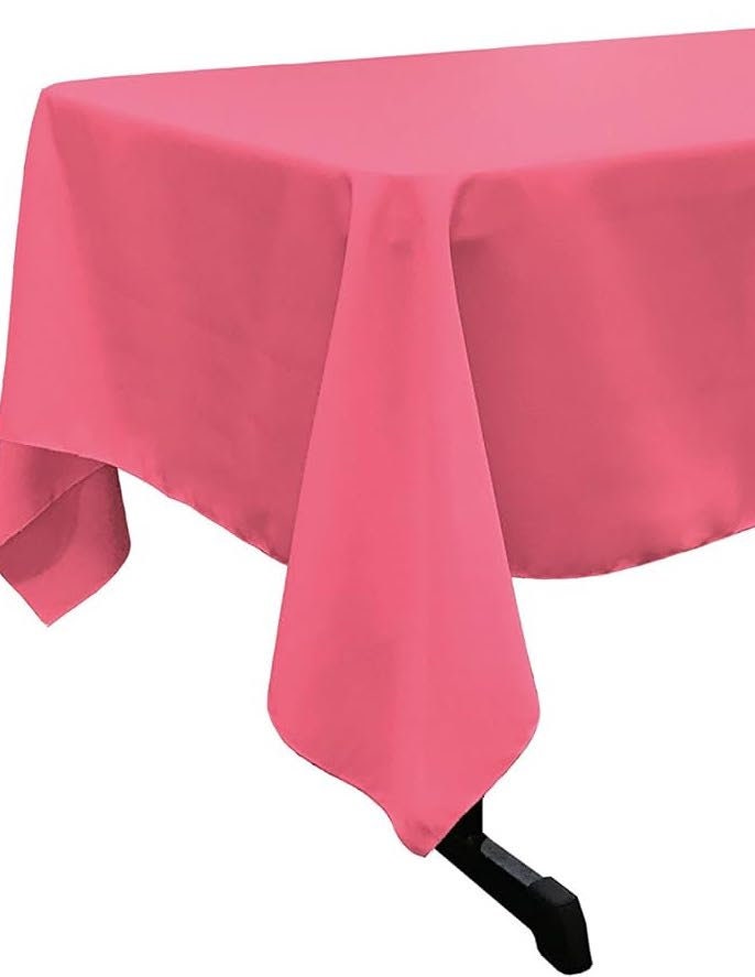 HOTPINK  Polyester Poplin Washable Rectangular Tablecloth,Stain Wrinkle Resistant Table Cover Fabric Table Cloth for Dinning, Kitchen,Party