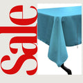 TURQUOISE Polyester Poplin Washable Rectangular Tablecloth,Stain Wrinkle Resistant Table Cover Fabric Table Cloth for Dinning, Kitchen,Party