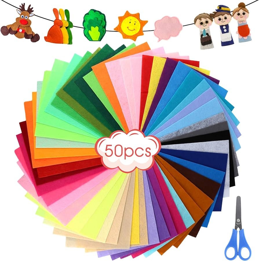 CAMEL - Craft Felt By Yard 72" Wide Acrylic Felt - Soft and Durable Black Felt Fabric for DIY Arts & Crafts, Decorations and More