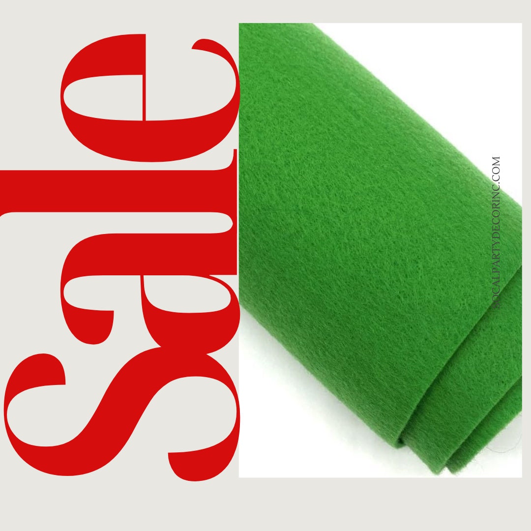 APPLE GREEN - Craft Felt By Yard 72" Wide Acrylic Felt - Soft and Durable Black Felt Fabric for DIY Arts & Crafts, Decorations and More