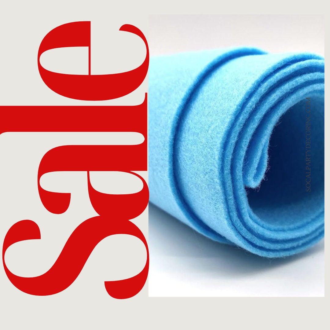 LT BLUE - Craft Felt By Yard 72" Wide Acrylic Felt - Soft and Durable Black Felt Fabric for DIY Arts & Crafts, Decorations and More