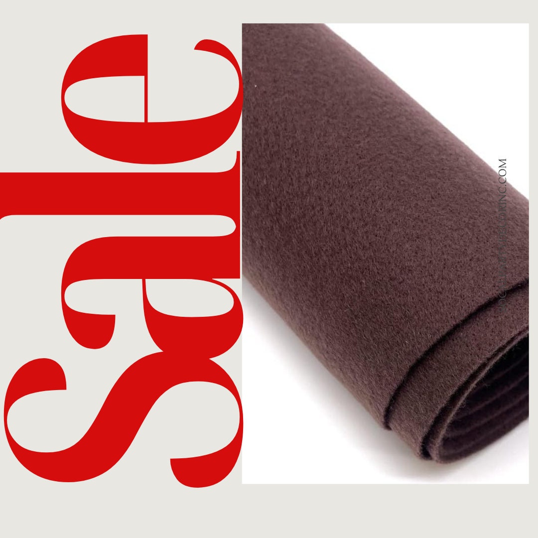 DK BROWN - Craft Felt By Yard 72" Wide Acrylic Felt - Soft and Durable Black Felt Fabric for DIY Arts & Crafts, Decorations and More