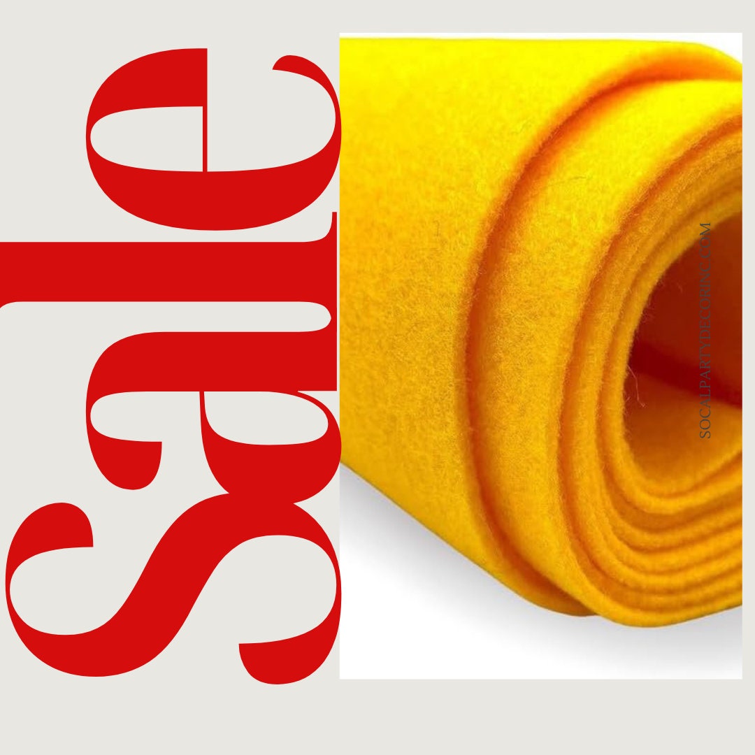 GOLD - Craft Felt By Yard 72" Wide Acrylic Felt - Soft and Durable Black Felt Fabric for DIY Arts & Crafts, Decorations and More