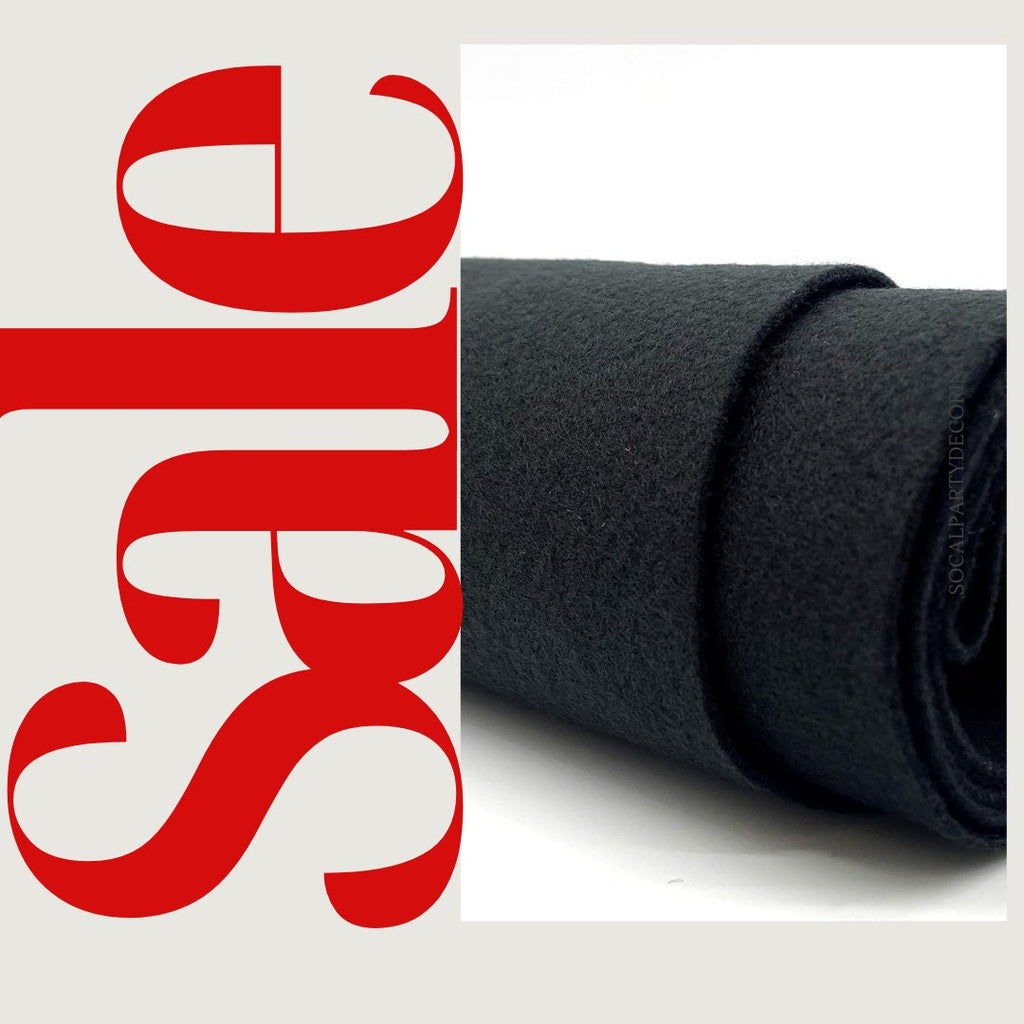 BLACK - Craft Felt By Yard 72" Wide Acrylic Felt - Soft and Durable Black Felt Fabric for DIY Arts & Crafts, Decorations and More