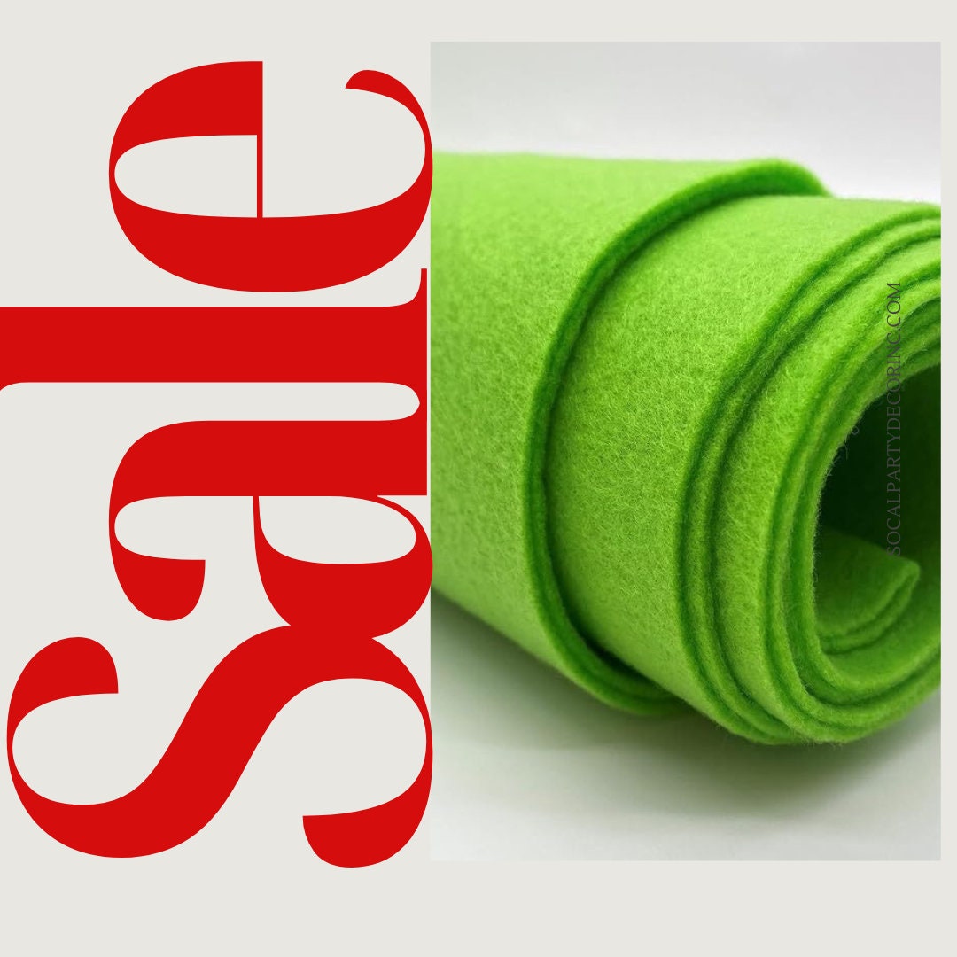 LIME - Craft Felt By Yard 72" Wide Acrylic Felt - Soft and Durable Black Felt Fabric for DIY Arts & Crafts, Decorations and More
