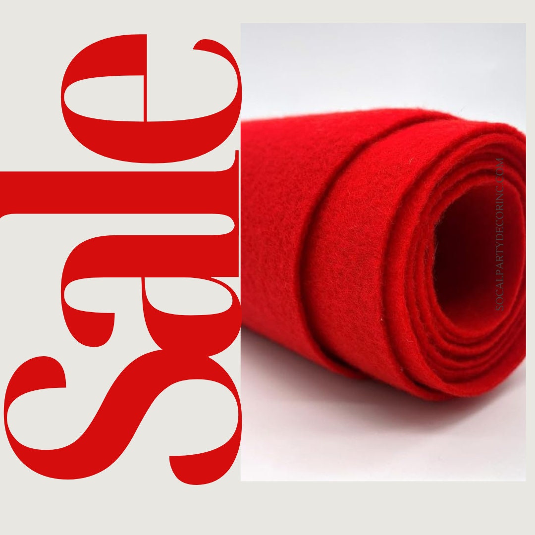 RED - Craft Felt By Yard 72" Wide Acrylic Felt - Soft and Durable Black Felt Fabric for DIY Arts & Crafts, Decorations and More