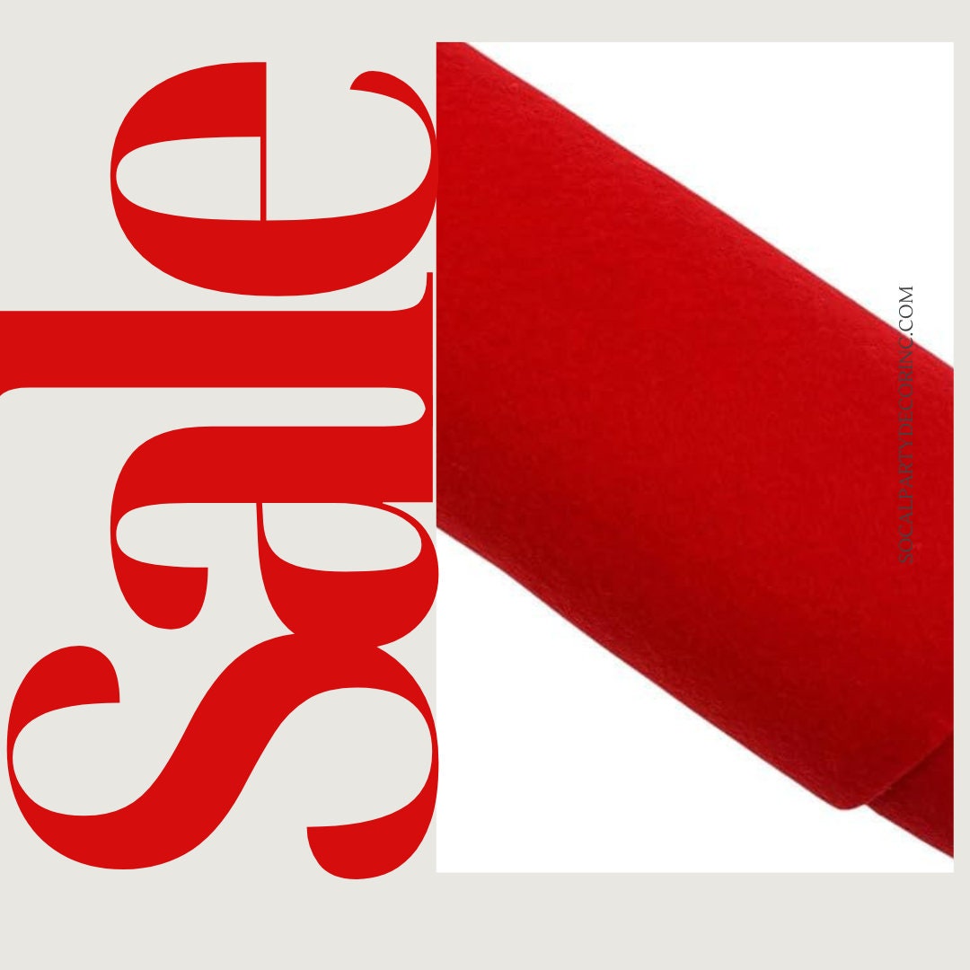 RED - Craft Felt By Yard 72" Wide Acrylic Felt - Soft and Durable Black Felt Fabric for DIY Arts & Crafts, Decorations and More