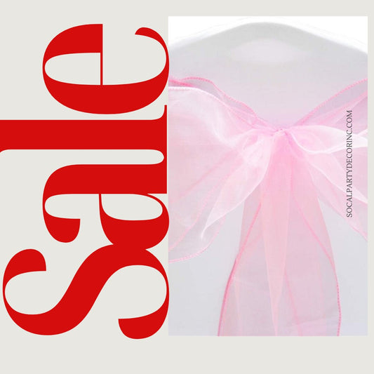 LT PINK - Chair Sashes Bows for Wedding Reception Event Banquets Chair Decoration, Dinning Chair Cover Sash Ribbon Tie Back Party Supplies