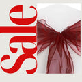 BURGUNDY - Chair Sashes Bows for Wedding Reception Event Banquets Chair Decoration, Dinning Chair Cover Sash Ribbon Tie Back Party Supplies