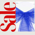 ROYAL BLU - Chair Sashes Bows for Wedding Reception Event Banquets Chair Decoration, Dinning Chair Cover Sash Ribbon Tie Back Party Supplies
