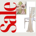 CHAMPAGNE - Chiffon Chair Sash Cover Aisle Decorations Draping Fabric for Party Ceremony Reception Floral Arrangement Banquet Outdoor Decor