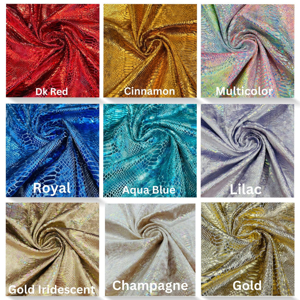 VENOM - Snake Design Stretch Velvet Fabric-Sold by The Yard. Choose Color Below