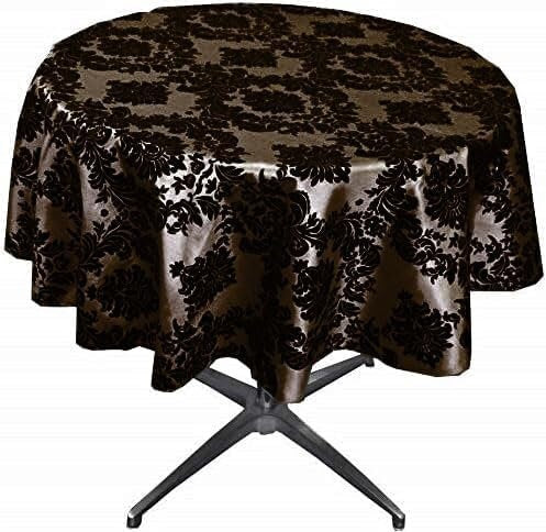 BROWN - Taffeta Flocking Damask Table Rounds for Wedding, Bridal Shower/Baby Shower, Dinner, Special Events/Home Decor.