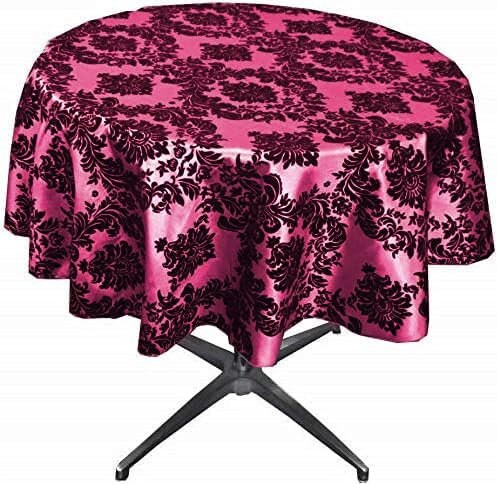 FUCHSIA - Taffeta Flocking Damask Table Rounds for Wedding, Bridal Shower/Baby Shower, Dinner, Special Events/Home Decor.