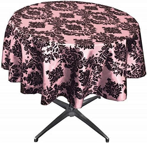 PINK - Taffeta Flocking Damask Table Rounds for Wedding, Bridal Shower/Baby Shower, Dinner, Special Events/Home Decor.