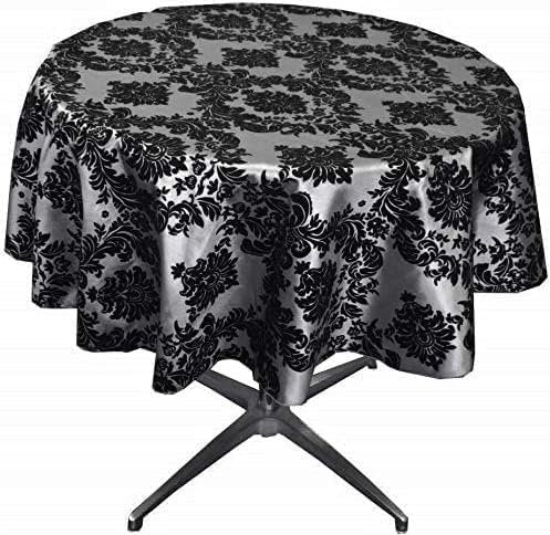 SILVER - Taffeta Flocking Damask Table Rounds for Wedding, Bridal Shower/Baby Shower, Dinner, Special Events/Home Decor.