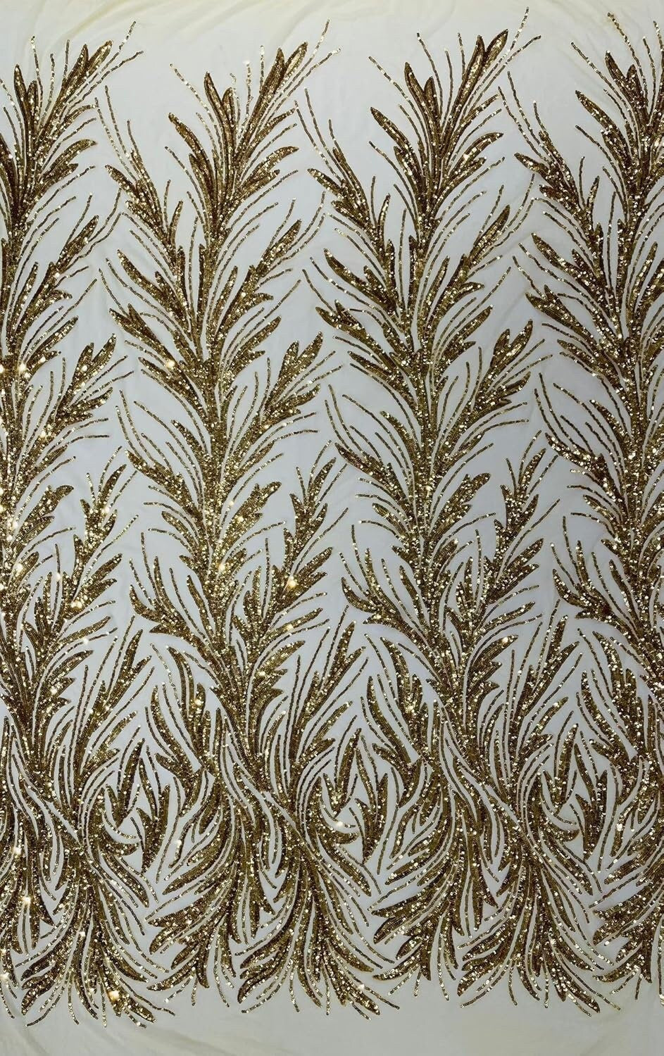 BRANCH - Shiny Sequin Design 4 Way Stretch Mesh Fabric-Prom-Sold By The Yard. Choose Color Below