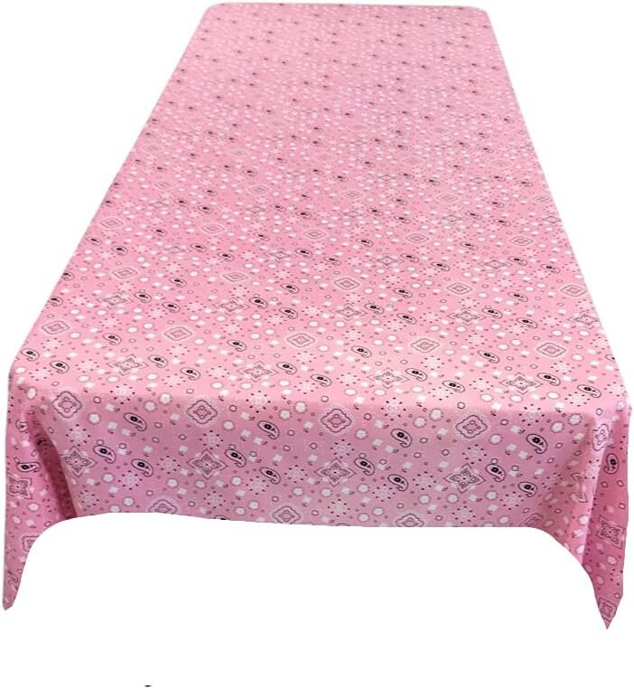 BANDANA - Print Poly Cotton Tablecloth Table Cover Fabric Table Cloth for Dinning, Kitchen, Party. Choose Size & Color Below