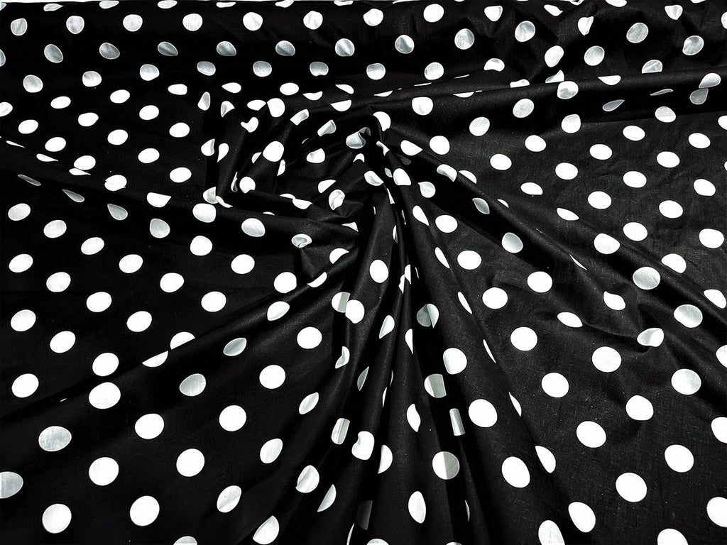 POLKA DOT - Print Poly Cotton Fabric 60" Wide by The Yard. Choose Color Below