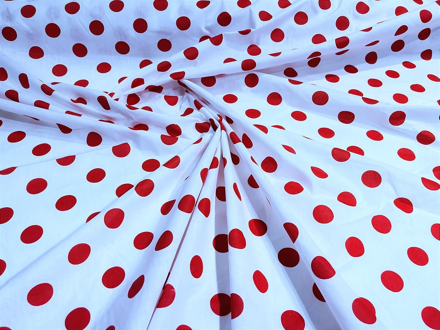 POLKA DOT - Print Poly Cotton Fabric 60" Wide by The Yard. Choose Color Below