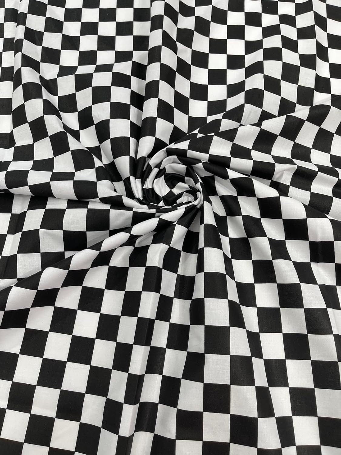CHECKERED - Print Poly Cotton Fabric 60" Wide by The Yard. Choose Color Below