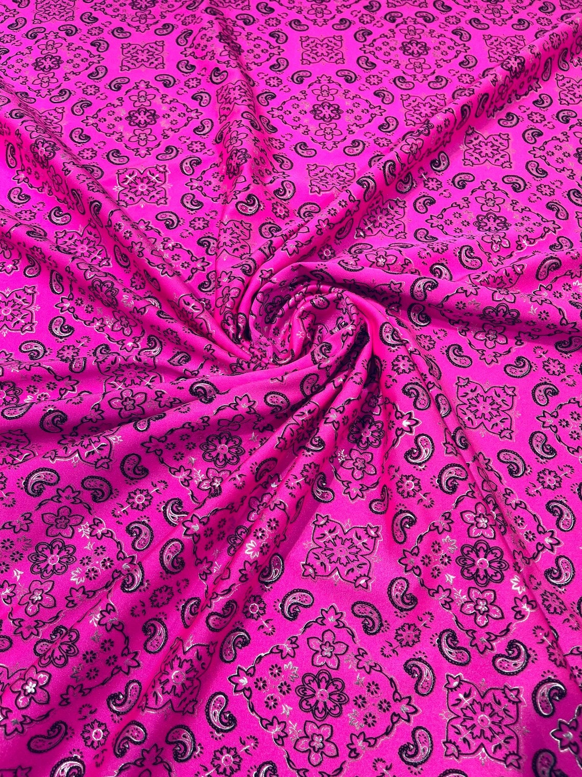 BANDANA - Nylon Spandex 4 Way Stretch By Yard. Choose Color Below