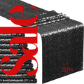 SEQUIN - BLACK - 12" Wide Wedding & Party Decoration Table Runner ( 12" Wide x 90" Long) 1 PC. Sequin Table Runner Glitter Dining Table
