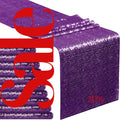 SEQUIN - PURPLE - 12" Wide Wedding & Party Decoration Table Runner ( 12" Wide x 90" Long) 1 PC. Sequin Table Runner Glitter Dining Table