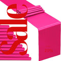 SATIN - FUCHSIA - 14" Wide Wedding & Party Decoration Solid Satin Table Runner ( 14" Wide x 90" Long)  1 PC