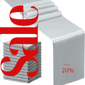 SATIN - SILVER - 14" Wide Wedding & Party Decoration Solid Satin Table Runner ( 14" Wide x 90" Long)  1 PC
