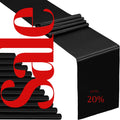 SATIN - BLACK - 14" Wide Wedding & Party Decoration Solid Satin Table Runner ( 14" Wide x 90" Long)  1 PC